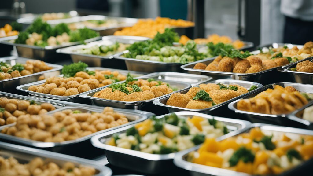 trays of fried food